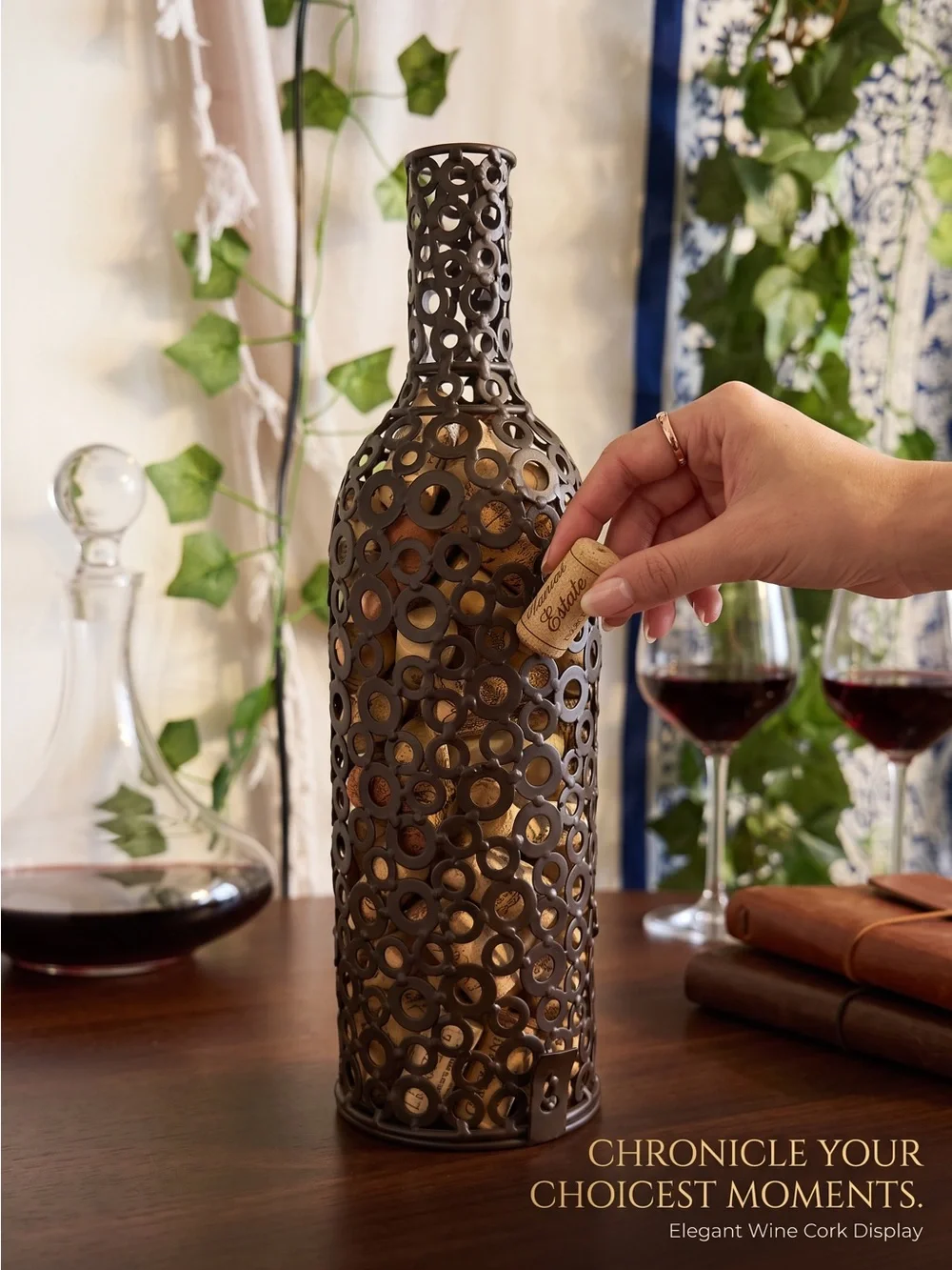 Bronze Openwork Bottle Cork Display